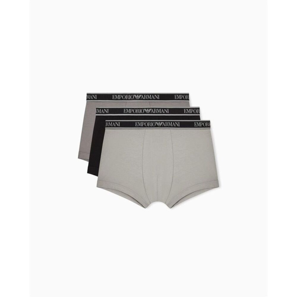 Emporio Armani Mens Core Logo Underwear (Pack of 3) / Black/Gray